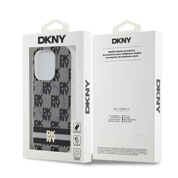 DKNY DKHMP14XHCPTSK iPhone 14 Pro Max6.7&quot; czarny/black hardcase IML Checkered Mono Pattern & Printed Stripes MagSafe