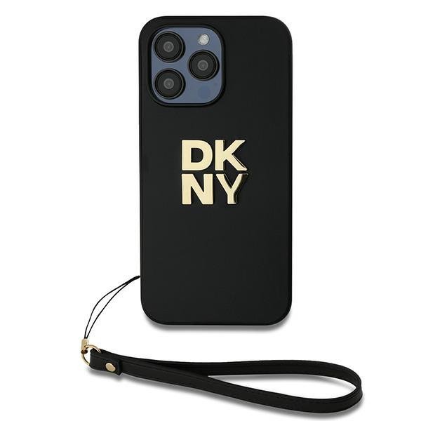 DKNY DKHCP15XPBSWSK iPhone 15 Pro Max6.7&quot; czarny/black hardcase Wrist Strap Stock Logo