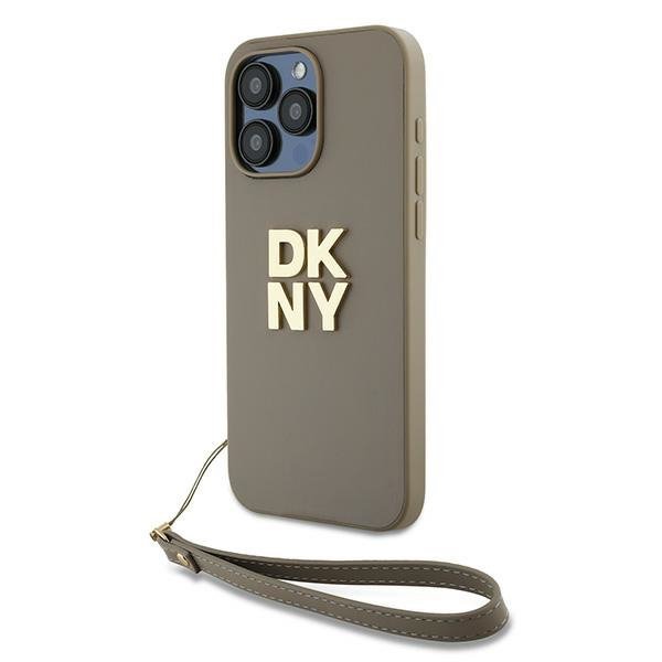 DKNY DKHCP15XPBSWSE iPhone 15 Pro Max6.7&quot; beżowy/beige hardcase Wrist Strap Stock Logo