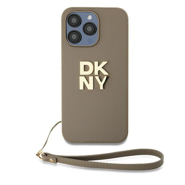 DKNY DKHCP15XPBSWSE iPhone 15 Pro Max6.7&quot; beżowy/beige hardcase Wrist Strap Stock Logo