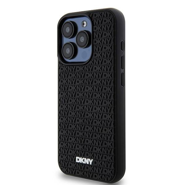 DKNY DKHCP15X3DRPWK iPhone 15 Pro Max6.7&quot; czarny/black hardcase 3D Rubber Repeat Pattern