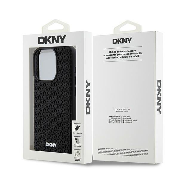 DKNY DKHCP15X3DRPWK iPhone 15 Pro Max6.7&quot; czarny/black hardcase 3D Rubber Repeat Pattern