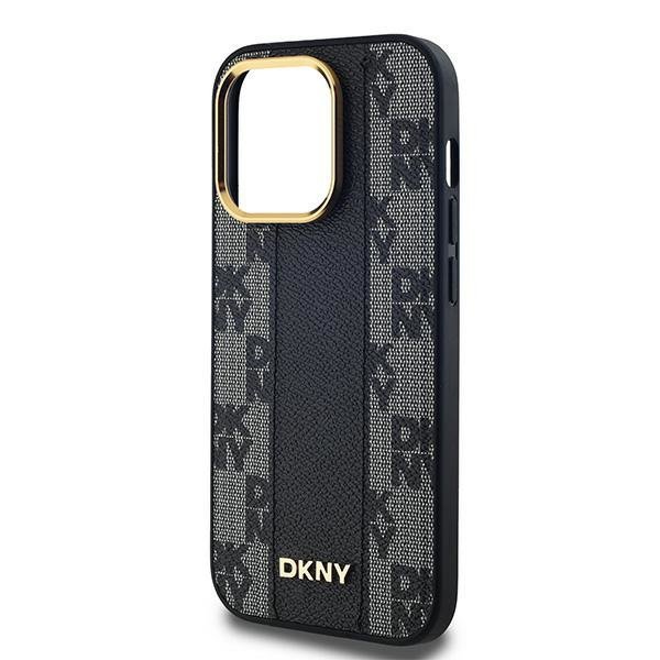 DKNY DKHMP14LPCPVSLK iPhone 14 Pro6.1&quot; czarny/black hardcase Leather Checkered Mono Pattern MagSafe