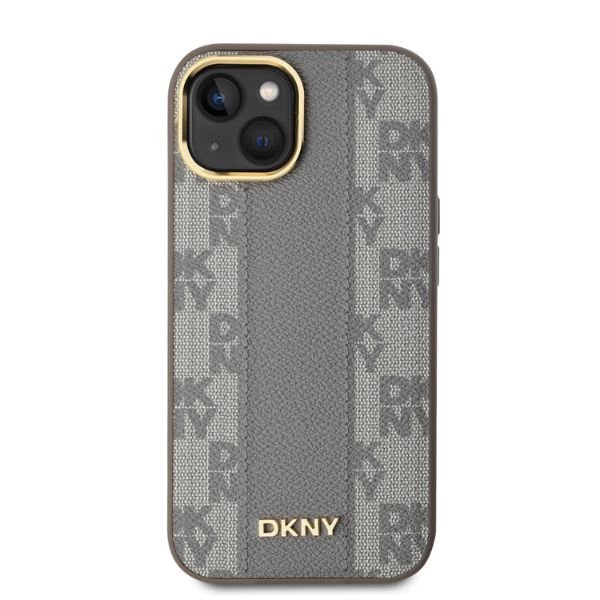 DKNY DKHMP14SPCPVSLE iPhone 146.1&quot; beżowy/beige hardcase Leather Checkered Mono Pattern MagSafe