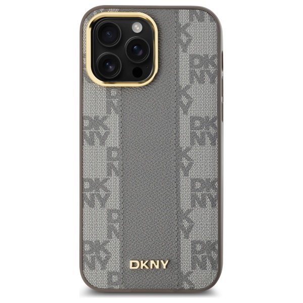 DKNY DKHMP14XPCPVSLE iPhone 14 Pro Max6.7&quot; beżowy/beige hardcase Leather Checkered Mono Pattern MagSafe