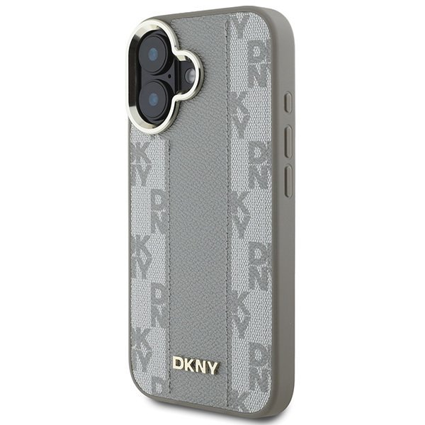 DKNY DKHMP16SPCPVSLE iPhone 16 6.1&quot; beżowy/beige hardcase Checkered Pattern Magsafe