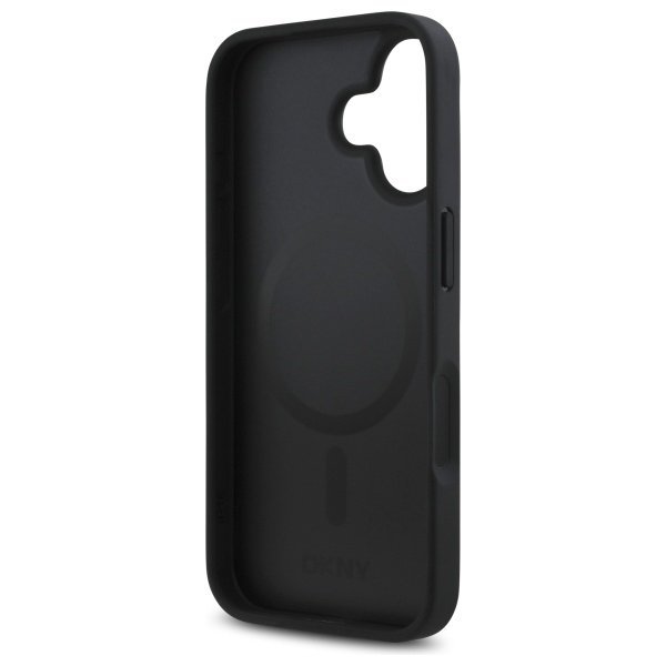 DKNY DKHMP16SPSHRPSK iPhone 16 6.1&quot;      hardcase czarny/black Repeat Pattern Stack Logo MagSafe