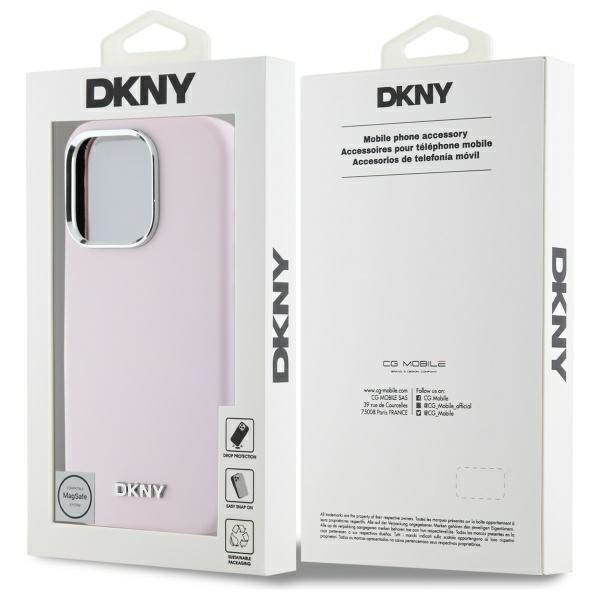 DKNY DKHMP16LSMCHLP iPhone 16 Pro 6.3&quot;   różowy/pink hardcase Liquid Silicone Small Metal Logo MagSafe