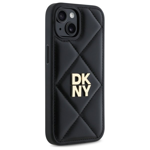 DKNY DKHCP14SPQDSLK iPhone 14 6.1&quot;       czarny/black Quilted Stack Logo