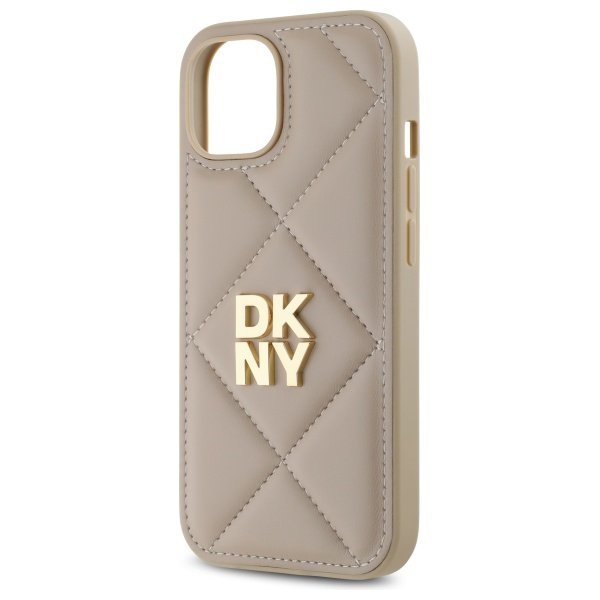 DKNY DKHCP15SPQDSLE iPhone 15 6.1&quot;       beżowy/beige Quilted Stack Logo