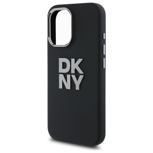DKNY DKHCP16SSMCBSK iPhone 16 6.1&quot;       czarny/black hardcase Liquid Silicone Metal Logo