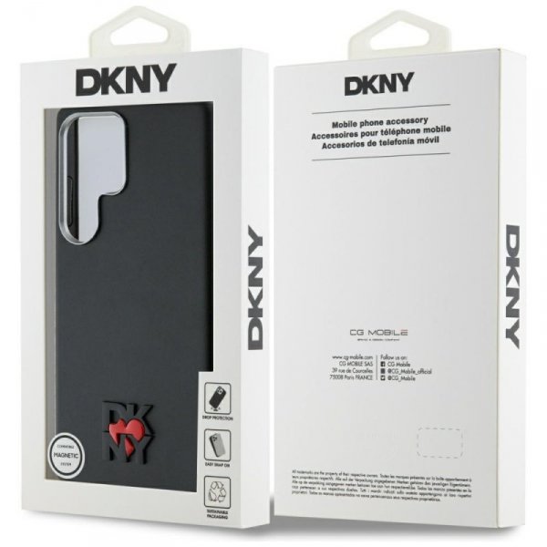 Etui DKNY Leather Heart of NY do Samsung Galaxy S25 Ultra czarny