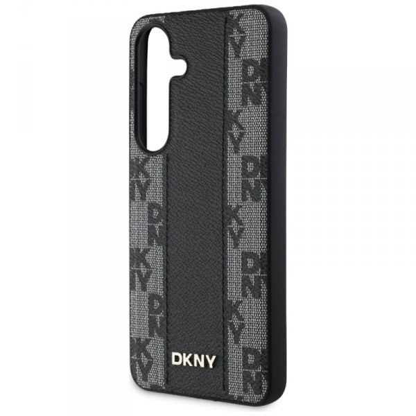 Etui DKNY Leather Checkered Pattern      MagSafe do Samsung Galaxy S25 czarny