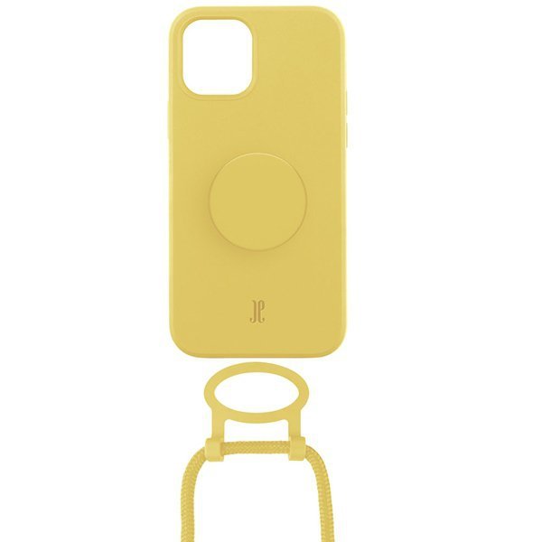 Etui JE PopGrip iPhone 12/12 Pro 6,1&quot; żółty/rabbit`s paw 30089 (Just Elegance)