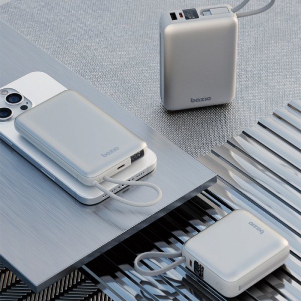 PowerBank Bazic Fusion Mag 10000mAh      MagSafe kabel USB-C szary