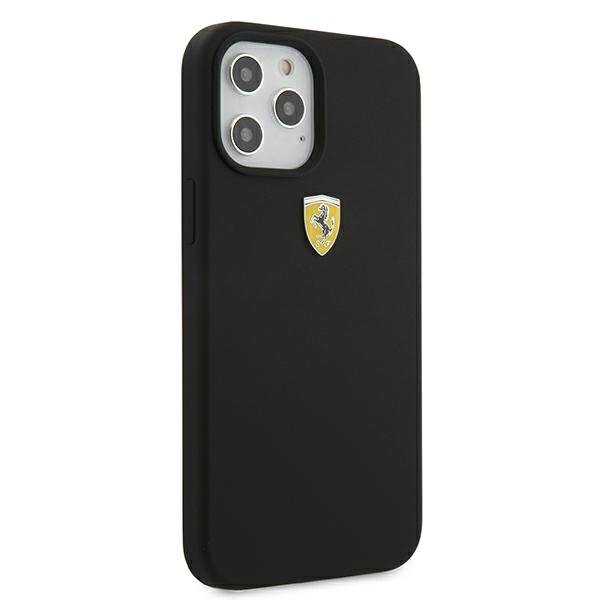 Ferrari FESSIHCP12LBK iPhone 12 Pro Max 6,7&quot; czarny/black hardcase On Track Silicone