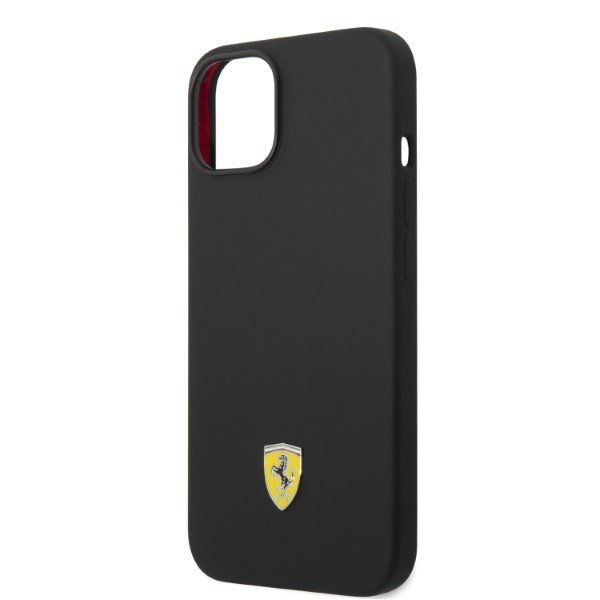 Ferrari FEHMSIP14MBK iPhone 14 Plus / 15 Plus 6.7&quot; czarny/black hardcase Silicone Metal Logo Magsafe