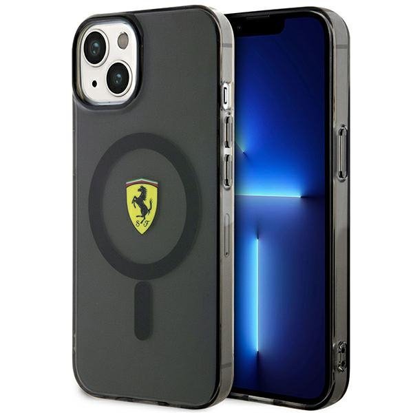Ferrari FEHMP14SURKK iPhone 14 / 15 / 13 6.1&quot; czarny/black hardcase Translucent Magsafe