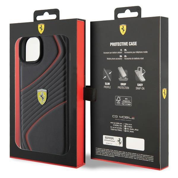Ferrari FEHCP15MPTWK iPhone 15 Plus / 14 Plus 6.7&quot; czarny/black hardcase Twist Metal Logo