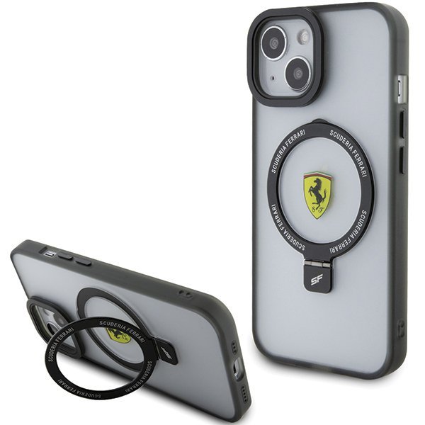 Ferrari FEHMP15MUSCAK iPhone 15 Plus / 14 Plus 6.7&quot; czarny/black hardcase Ring Stand 2023 Collection MagSafe