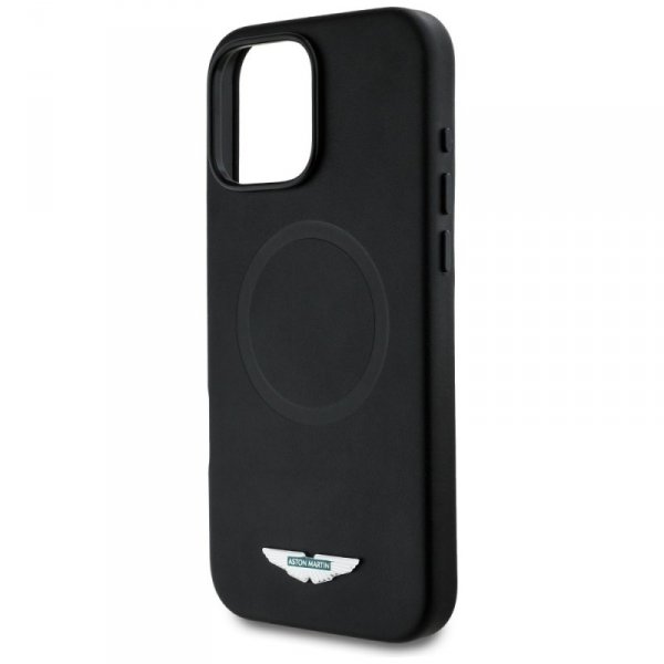 Etui Aston Martin HC FW Logo do iPhone   16 Pro Max MagSafe czarny