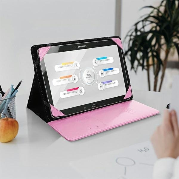 Etui Blun uniwersalne na tablet 7&quot; UNTróżowy/pink
