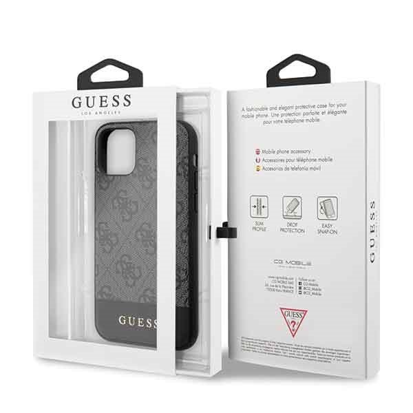 Guess GUHCN61G4GLGR iPhone 11 6,1&quot; / Xrszary/grey hard case 4G Stripe Collection