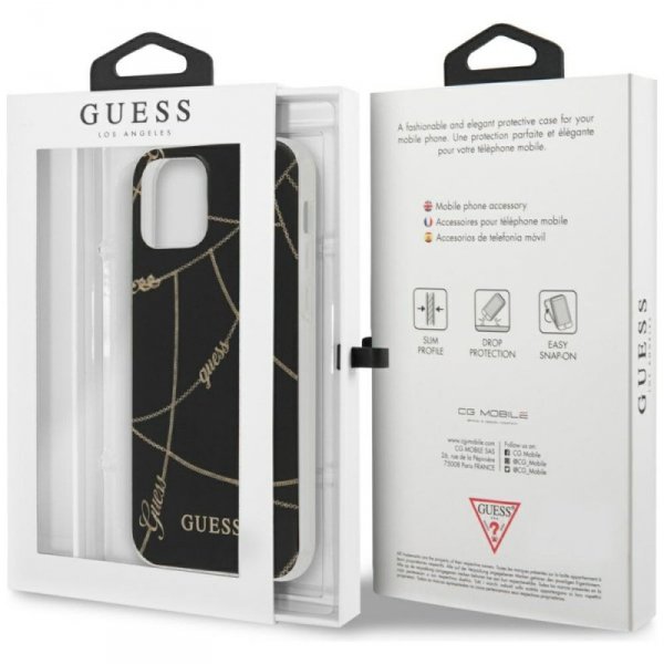 Guess GUHCP12LPCUCHBK iPhone12 Pro Max 6,7" czarny/black hardcase Gold Chain Collection