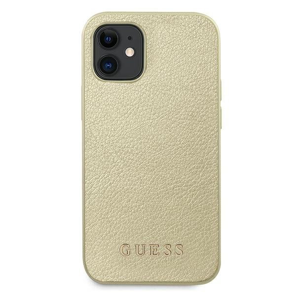 Guess GUHCP12SIGLGO iPhone 12 mini 5,4&quot;złoty/gold hardcase Iridescent