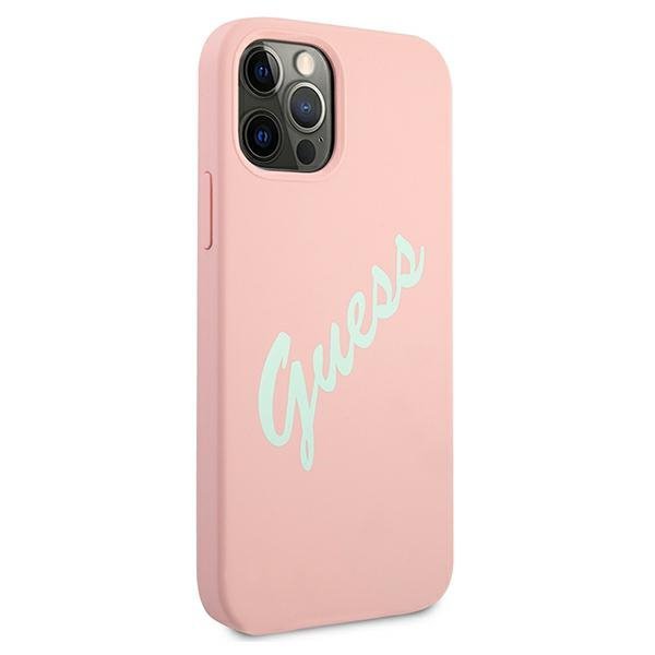 Guess GUHCP12LLSVSPG iPhone 12 Pro Max 6,7&quot; różowo zielony/green pink hardcase Silicone Vintage