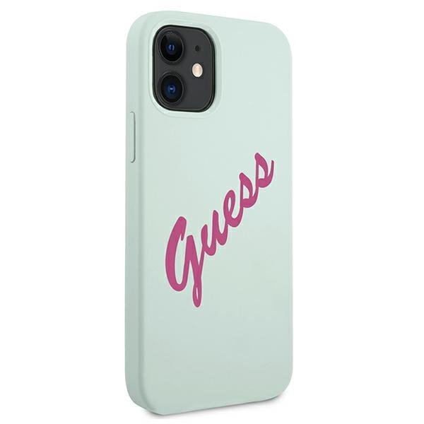 Guess GUHCP12SLSVSBF iPhone 12 mini5,4&quot; niebieski fuksja/blue fuschia hardcase Silicone Vintage