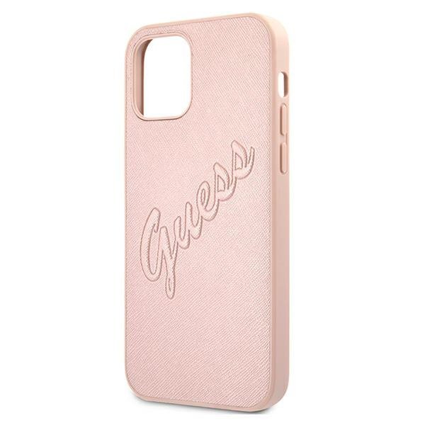 Guess GUHCP12LRSAVSRG iPhone 12 Pro Max6,7&quot; różowy/pink hardcase Saffiano Vintage Script