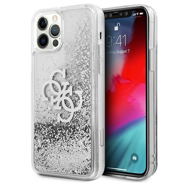 Guess GUHCP12LLG4GSI iPhone 12 Pro Max6,7&quot; srebrny/silver hardcase 4G Big Liquid Glitter