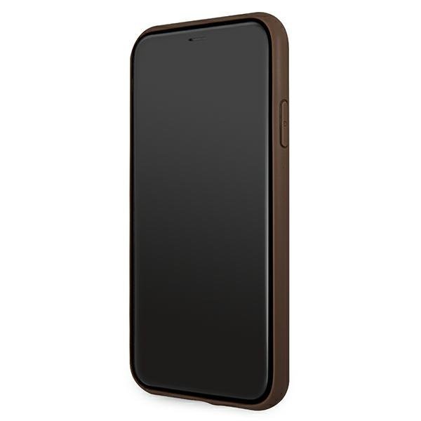 Guess GUHCN614GMGBR iPhone 11 6,1 / Xr brązowy/brown hardcase 4G Big Metal Logo