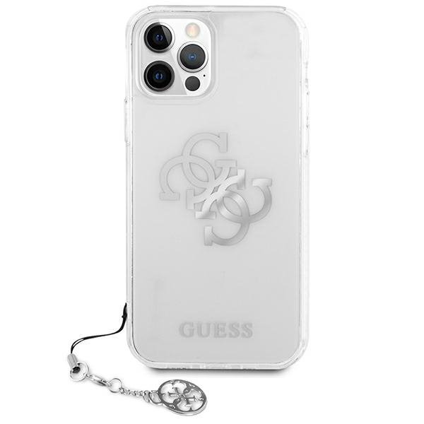 Guess GUHCP12LKS4GSI iPhone 12 Pro Max 6,7&quot; Transparent hardcase 4G Silver Charms Collection