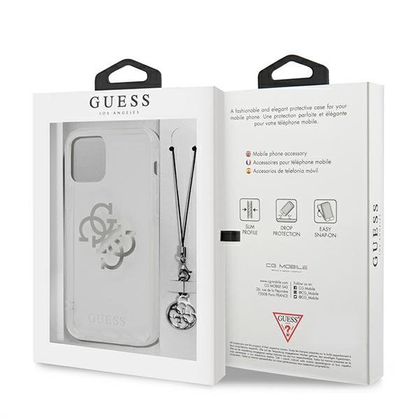 Guess GUHCP12LKS4GSI iPhone 12 Pro Max 6,7&quot; Transparent hardcase 4G Silver Charms Collection