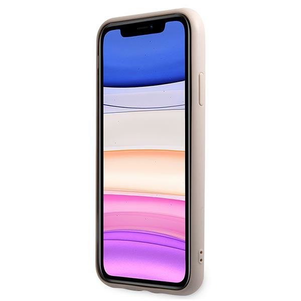 Guess GUHCN61G4GLPI iPhone 11 / Xr 6,1"różowy/pink hard case 4G Stripe Collection