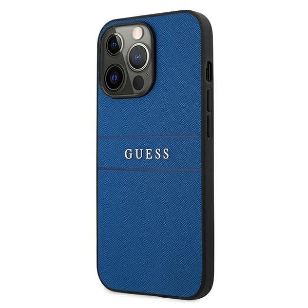 Guess GUHCP13LPSASBBL iPhone 13 Pro / 136,1&quot; niebieski/blue Saffiano Strap