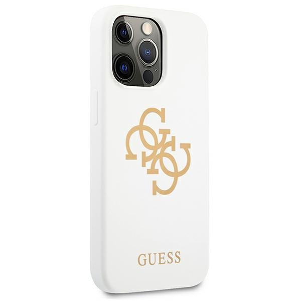 Guess GUHCP13LLS4GGWH iPhone 13 Pro / 13 6,1&quot; biały/white hard case Silicone 4G Logo