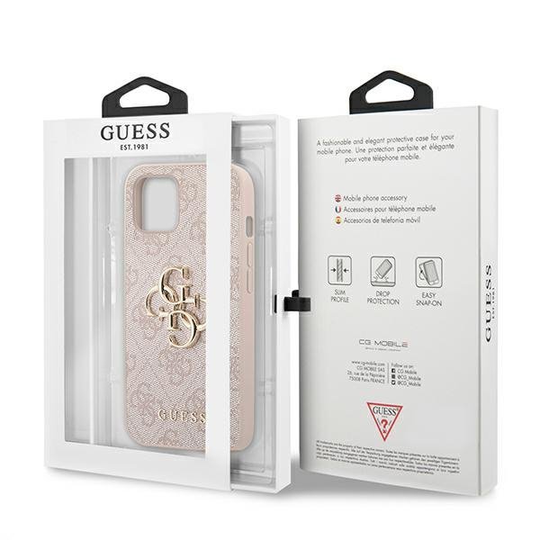 Guess GUHCP13M4GMGPI iPhone 13 / 14 / 156.1&quot; różowy/pink hardcase 4G Big Metal Logo