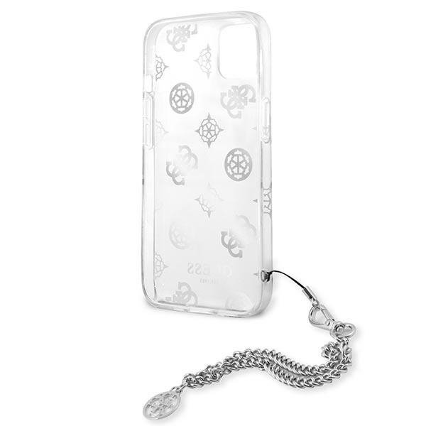 Guess GUHCP13SKSPESI iPhone 13 mini 5,4&quot; srebrny/silver hardcase Peony Chain Collection
