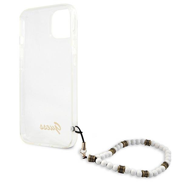 Guess GUHCP13SKPSWH iPhone 13 mini 5,4&quot; Transparent hardcase White Pearl