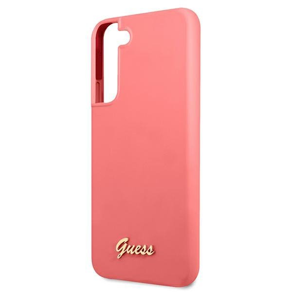 Guess GUHCS22MLSLMGFU S22+ S906fuksja/fuchsia hardcase Silicone Script Metal Logo