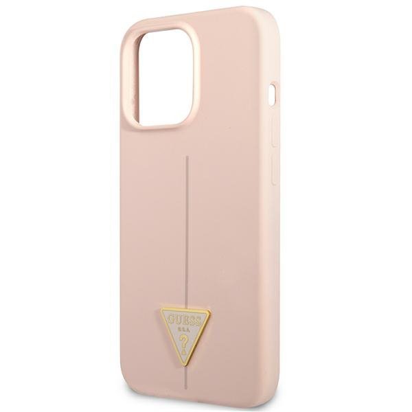 Guess GUHCP13LSLTGP iPhone 13 Pro / 13 6,1&quot; różowy/pink hardcase Silicone Triangle