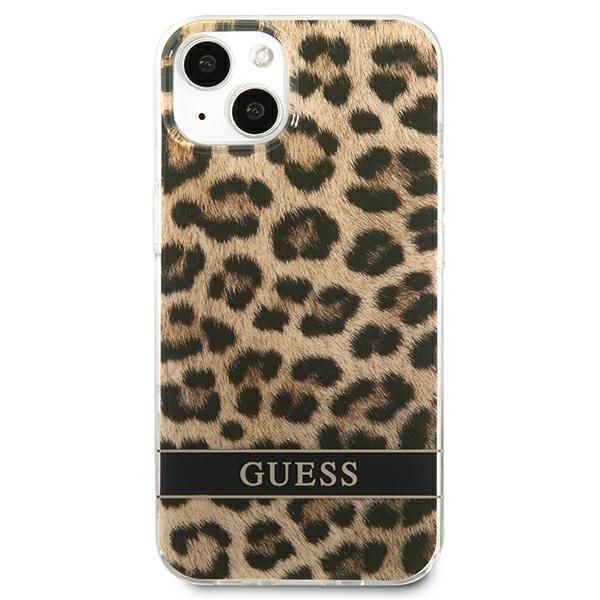 Guess GUHCP13SHSLEOW iPhone 13 mini 5,4&quot; brązowy/brown hardcase Leopard