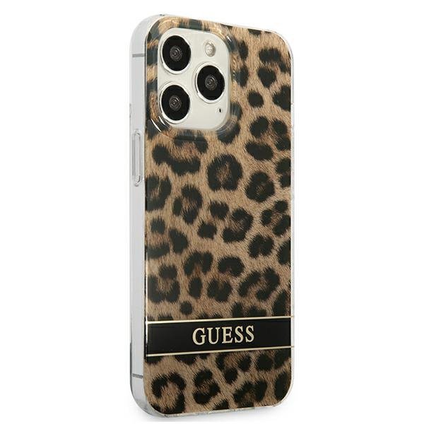 Guess GUHCP13LHSLEOW iPhone 13 Pro / 13 6,1&quot; brązowy/brown hardcase Leopard