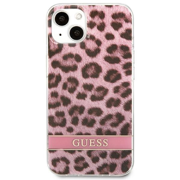 Guess GUHCP13SHSLEOP iPhone 13 mini 5,4&quot; różowy/pink hardcase Leopard