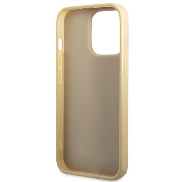 Guess GUHCP14LHGGSHD iPhone 14 Pro6,1&quot; złoty/gold hard case Glitter Script