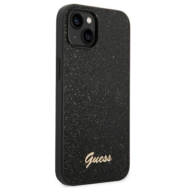 Guess GUHCP14MHGGSHK iPhone 14 Plus / 15 Plus 6.7&quot; czarny/black hard case Glitter Script