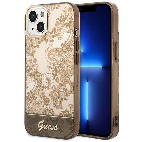 Guess GUHCP14MHGPLHC iPhone 14 Plus / 15 Plus 6.7&quot; ochre hardcase Porcelain Collection
